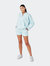 Essentials Oversized Funnel Neck Zip Up Sweatshirt - Blue - Blue