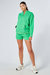 Essentials Oversized Funnel Neck Zip-Up Sweatshirt - Green