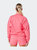 Essentials Oversized Funnel Neck Zip Up Sweatshirt - Pink