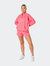 Essentials Oversized Funnel Neck Zip Up Sweatshirt - Pink - Pink