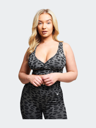 Orlon Recycled Leopard Wrap Over Bra