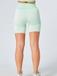 Recycled Colour Block Body Fit Cycling Shorts - Green