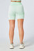 Recycled Colour Block Body Fit Cycling Shorts - Green