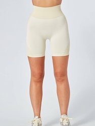 Recycled Colour Block Body Fit Cycling Shorts - Stone