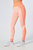 Recycled Colour Block Body Fit Legging - Coral