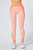 Recycled Colour Block Body Fit Legging - Coral