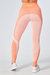 Recycled Colour Block Body Fit Legging - Coral