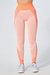 Recycled Colour Block Body Fit Legging - Coral