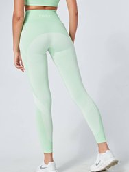 Recycled Colour Block Body Fit Legging - Green