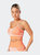 Recycled Colour Block Body Fit Seamless Sports Bra - Coral