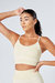 Recycled Colour Block Body Fit Seamless Sports Bra - Stone