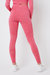 Seamless Marl Laser Cut Leggings - Pink