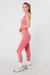 Seamless Marl Laser Cut Leggings - Pink