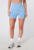 Seamless Marl Laser cut Shorts - Blue