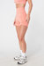 Seamless Marl Laser Cut Shorts - Coral