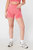 Seamless Marl Laser Cut Shorts - Pink