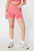 Seamless Marl Laser Cut Shorts - Pink