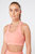 Seamless Marl Laser Cut Sports Bra - Coral