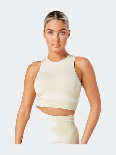 Twill Active Twill Active Recycled Colour Block Body Fit Racer Crop Top - Stone product