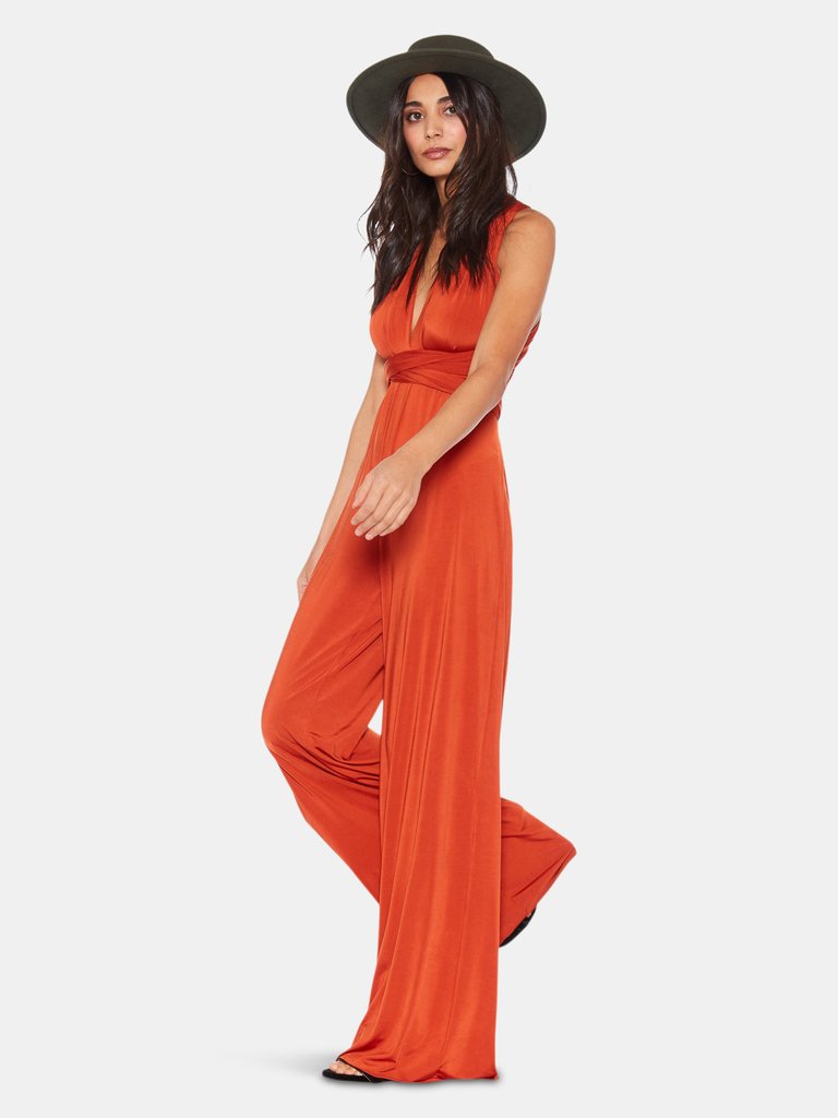 Rust Convertible Jumpsuit - Rust