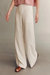 Demie Pants Coated Viscose Linen - White