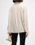 Last Friday Night Silk Button Front Blouse In Blush