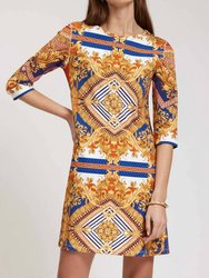 Alexa Scarf Print Dress - Multi