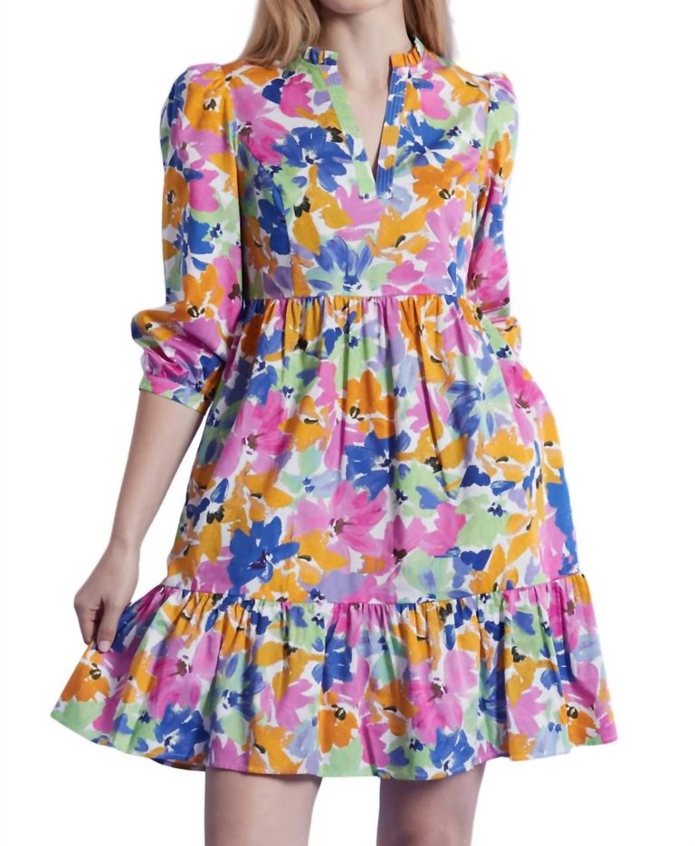 Karlie Monet Dress In Pink Multi - Pink Multi