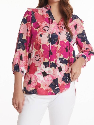 Tyler Boe Maggie Silk Floral Top In Watercolor product