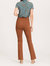 Margie Ponte Slit Front Pant In Teddy Bear