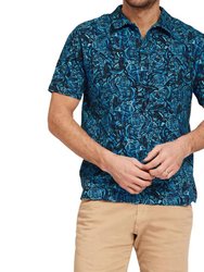 Men's Polo Short Sleeve Shirt - Multi Blue