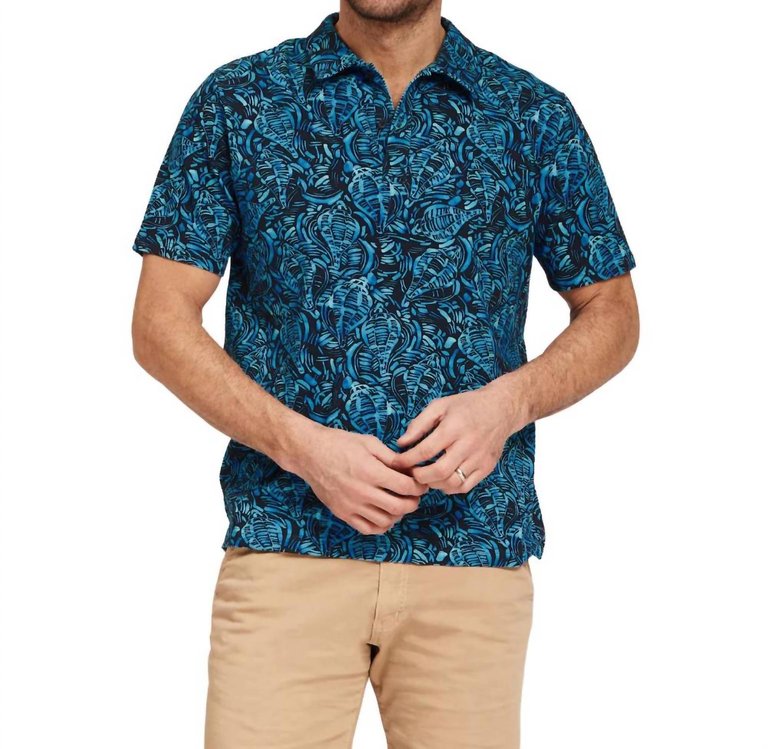 Men's Polo Short Sleeve Shirt - Multi Blue