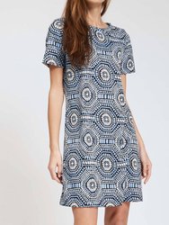 Morgan Jacquard Dress - Hydro