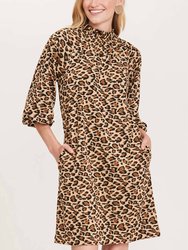 Pammie Dress - Brushed Leopard