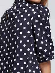 Pippa Poplin Dot Skimmer Dress