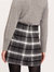 Plaid Panel Mini Skirt