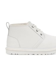 Men's Neumel Leather Chukka Boot In White Leather - White Leather
