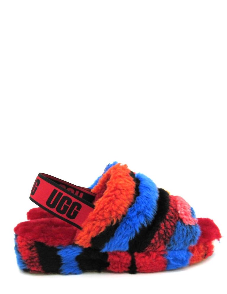Women's Fluff Yeah Cali Collage Slides - Red