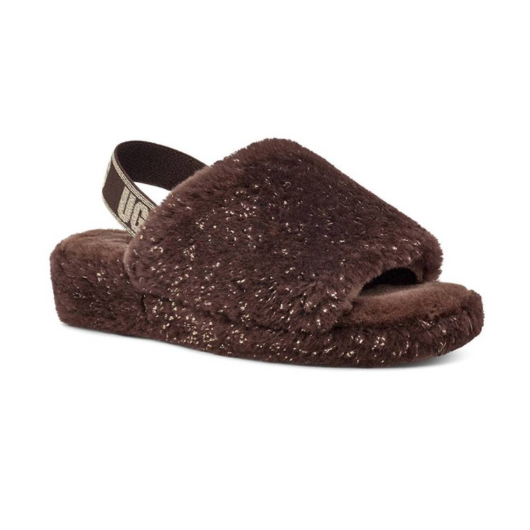 Women'S Fluff Yeah Metallic Sparkle Sandal - Burnt Cedar