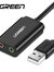 UGREEN USB Audio Adapter External Stereo Sound Card with 3.5mm Headphone and Microphone Jack, Compatible Windows 10/98SE/ME/2000/XP and more (Black) - Black