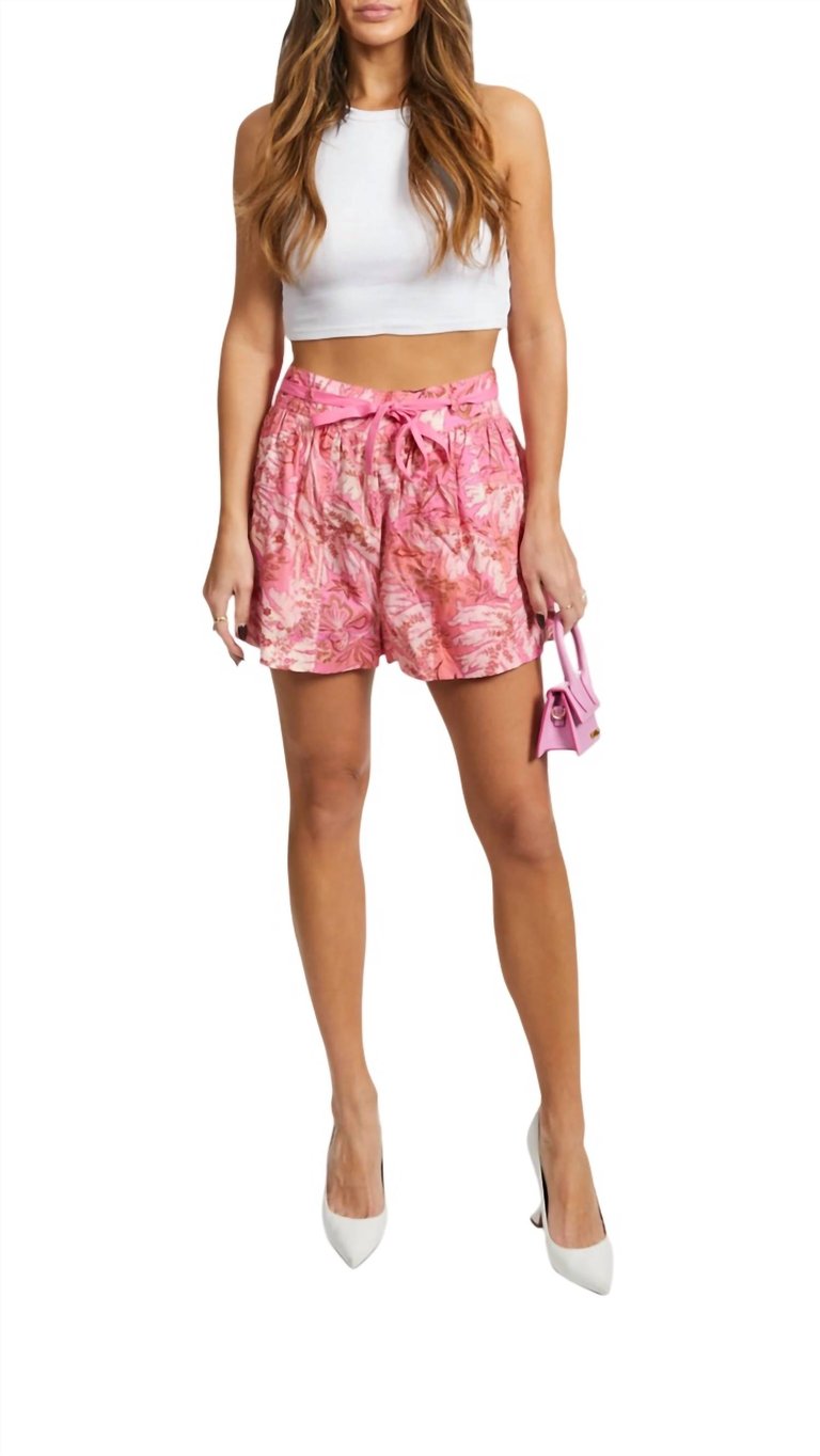 Anela Belted Shorts - Pink