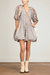 Gwen V-Neck Puff Sleeve Pleated Mini Dress - Chalcedony