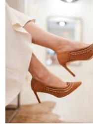 High Heel Whipstitched Pumps