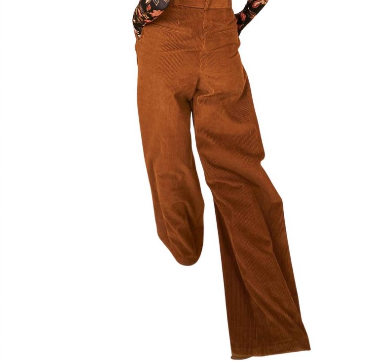 Nico Velvet Corduroy Trouser In Umber