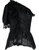 Solid Black Julianna Lace One Shoulder Puffed Sleeve Peplum Blouse - Black
