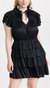 Vesna Pleated Mini Dress - Noir Black