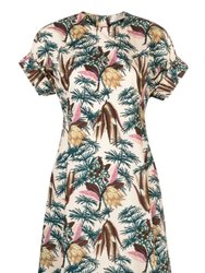 Women Devon Fit & Flare Cotton Midi Dress Wildflower