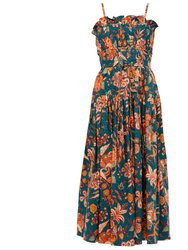 Women Lisbet Smocked Tiered Bottom Sleeveless Dress - Multicolor