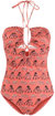Women Minorca Maillot Rosa Halter Cuot-Out One-Piece Swimsuit - Pink