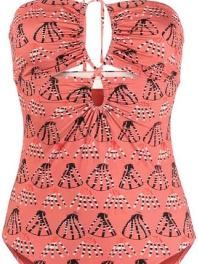 Ulla Johnson Women Minorca Maillot Rosa Halter Cuot-Out One-Piece Swimsuit product